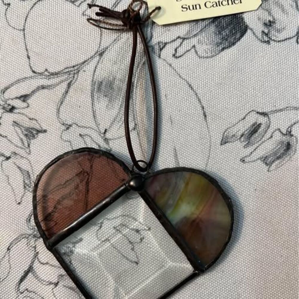 Stained Glass Sun catcher, Heart Shaped 3.5”